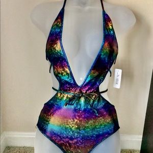 Mermaid colored one piece